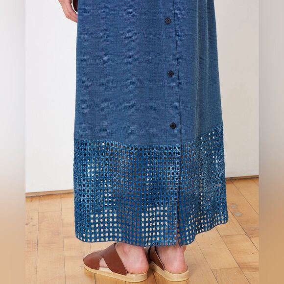 Caron Callahan Mattie dress indigo pique - Picture 7 of 16